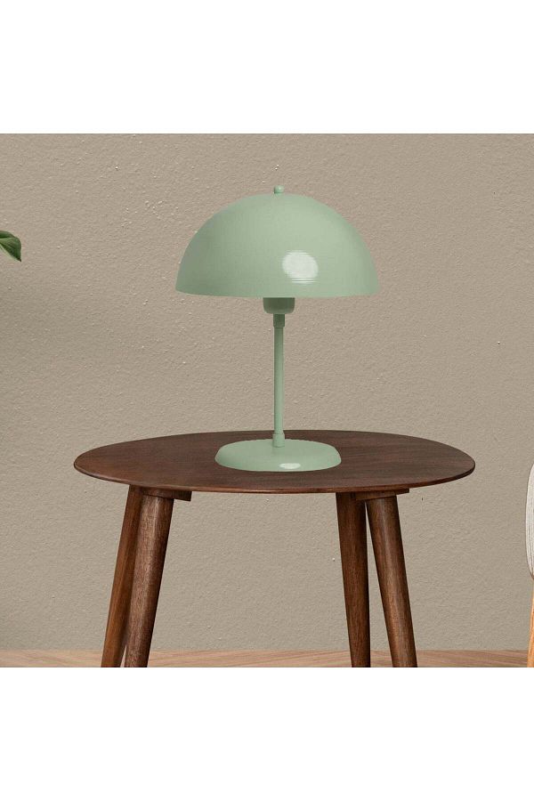 Bamyum-Lipeo Kleine Tischlampe 30cm, Pilz Lampe Metall, Minzgrün Lampe 1