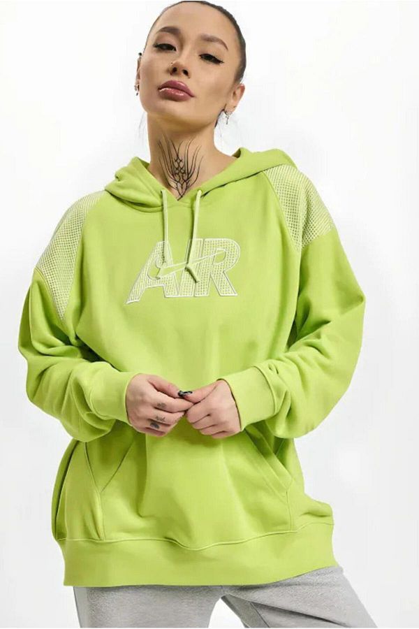 Nike Pistachio Green Oversize Hooded Women s Sweatshirt Air Graphic Fleece Trendyol