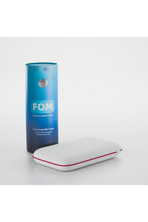 FOM Mini Chubby Visco Sleep and Travel Pillow Cotton Baby Pillow 50 X 30 X 10 Red Trendyol