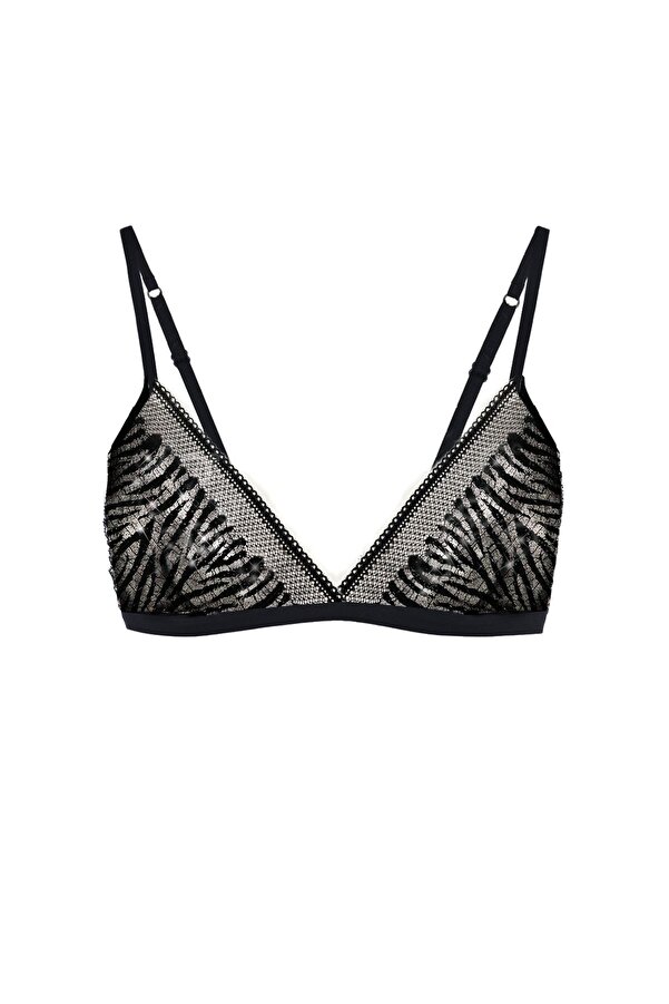 silver glitter bralette