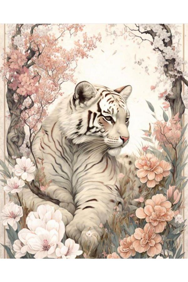 dialands-40x50cm Tiger and Flower Pattern Poster - DM151 1
