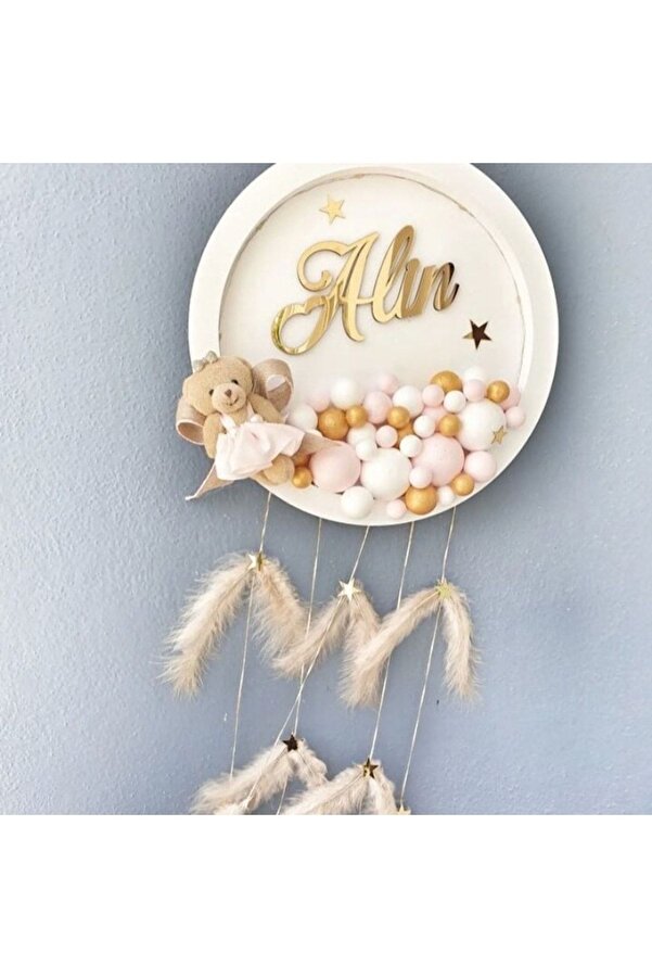 bebek atölyem Kişiye Özel El Işi Daire Model Isme Özel Kapı Süsü