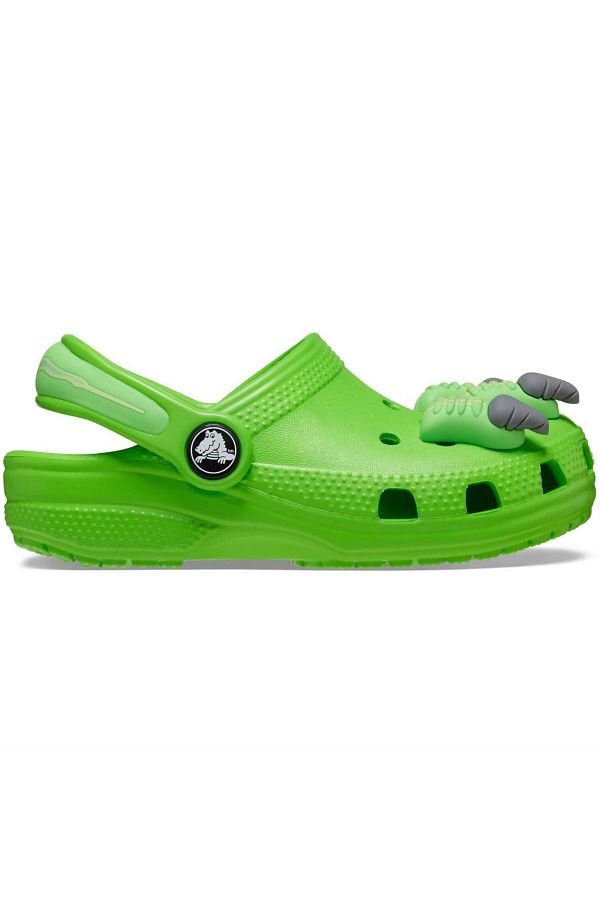 Crocs-Green Kids Slippers - Classic I Am Dinosaur Clog T 1