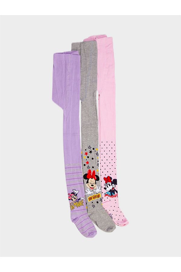 MINNIE MOUSE Disney Licensed Girl s Pantyhose Set of 3 20507 Trendyol