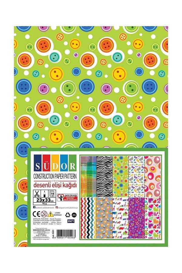 Südor-Set of 10 Patterned Hand Paper 1