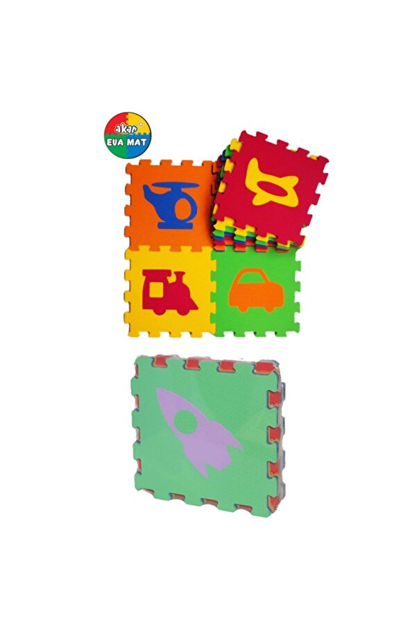 Akar Oyuncak 33x33 7mm Eva Oyun Alanı Karosu Yer Matı Taşıtlar
