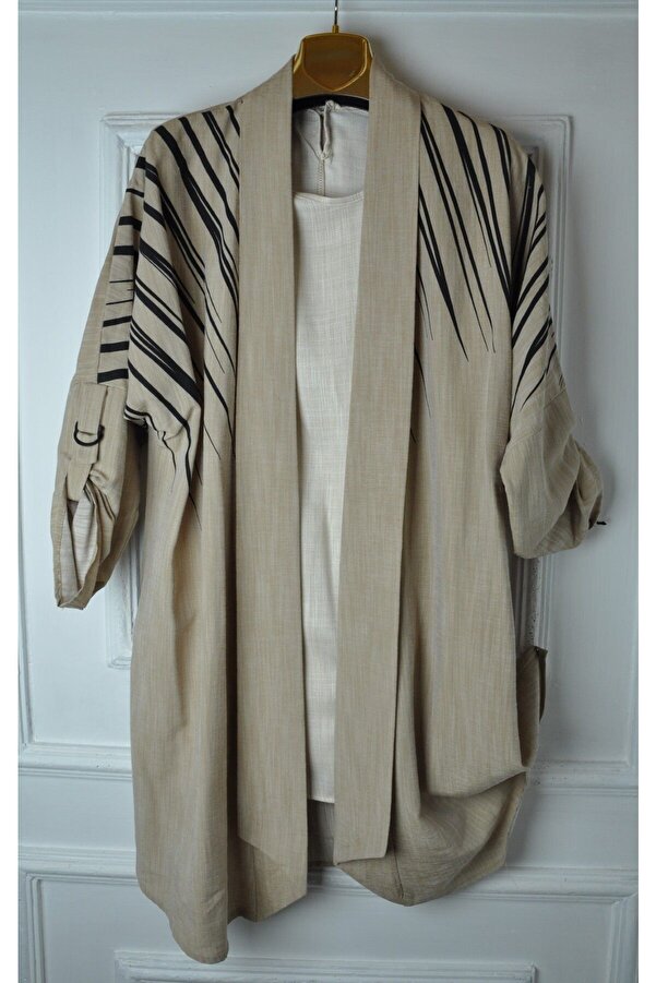 elma abone-Linen Set with Bat Arm and Front Look - Set of Two 1
