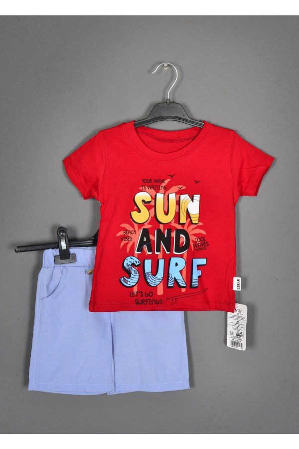Ebrar Sun And Surf Printed Summer Baby Kids Set Shorts And T Shirts 2 3 4 5 Years Old Baby Kids Clothes Trendyol