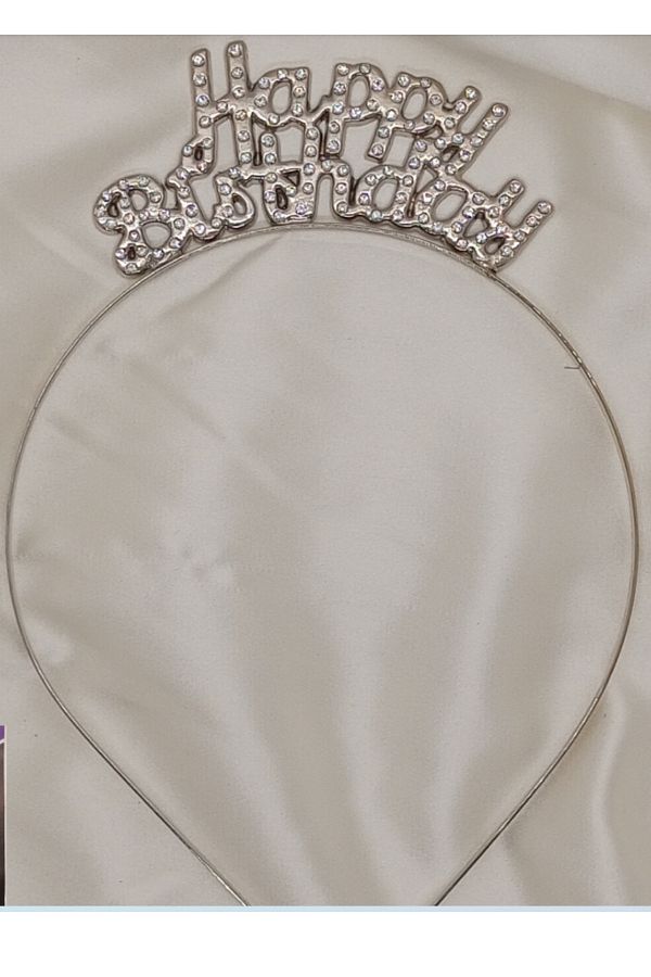 ELGALA-Happy Birthday Metal Jewelled Crown Decorated Crown 1