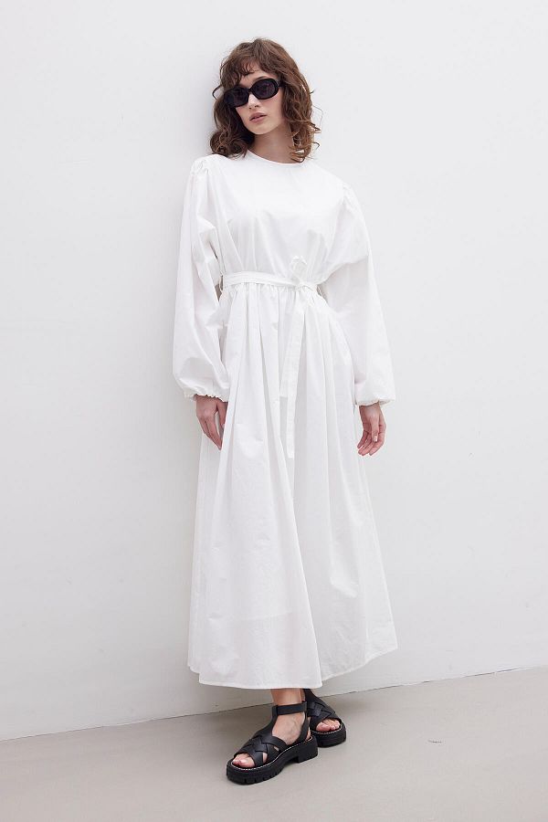 Manuka-Rochie Poplin Premium Ecru - Adunat 1