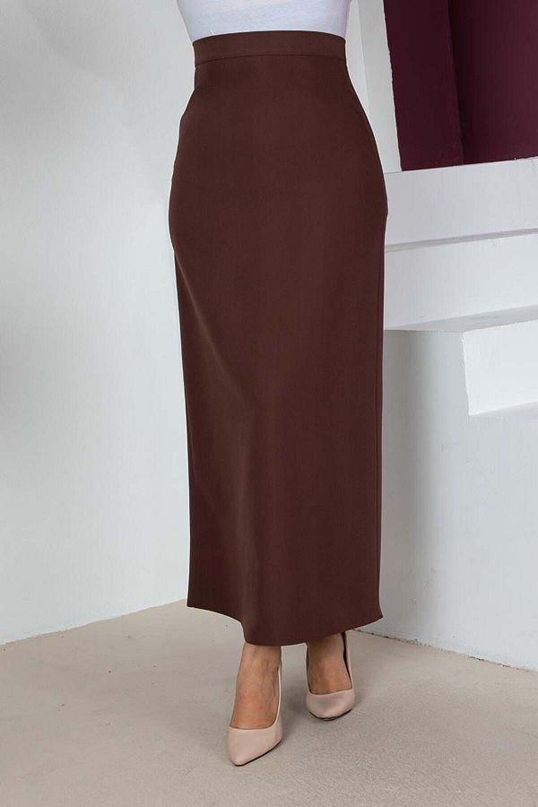Brown pencil long skirt new arrivals