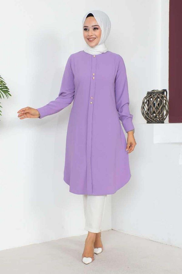 SGS-LILA Hijab Tunic - Button Detailed 1