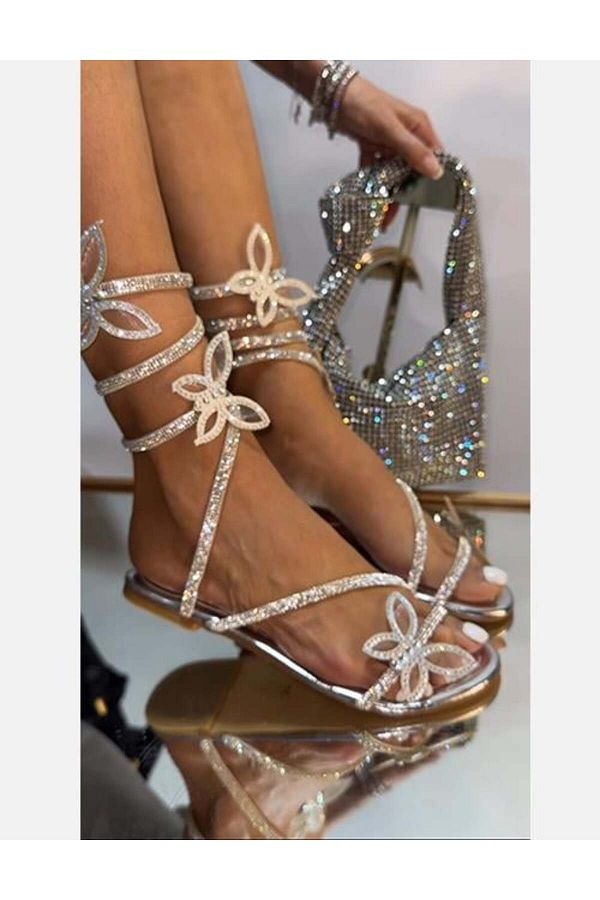 Sandals with crystal stones online