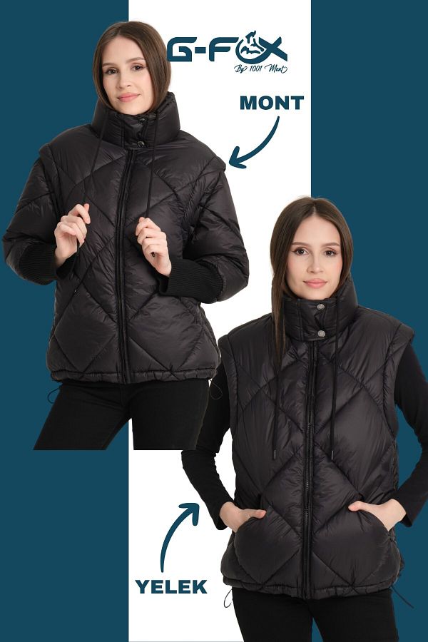 Hoodless puffer jacket women's 2025