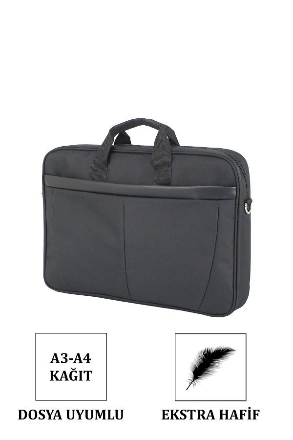 MediaStore Large Size Briefcase Handbag with 17.3 Laptop Compartments A3 a4 Paper File Compatible Trendyol