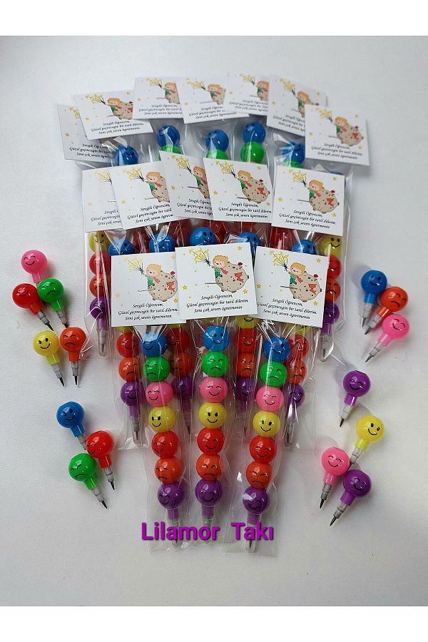 Lilamor-15 Pieces of Karne Gift Emoji Laying Eggs Pencil 1