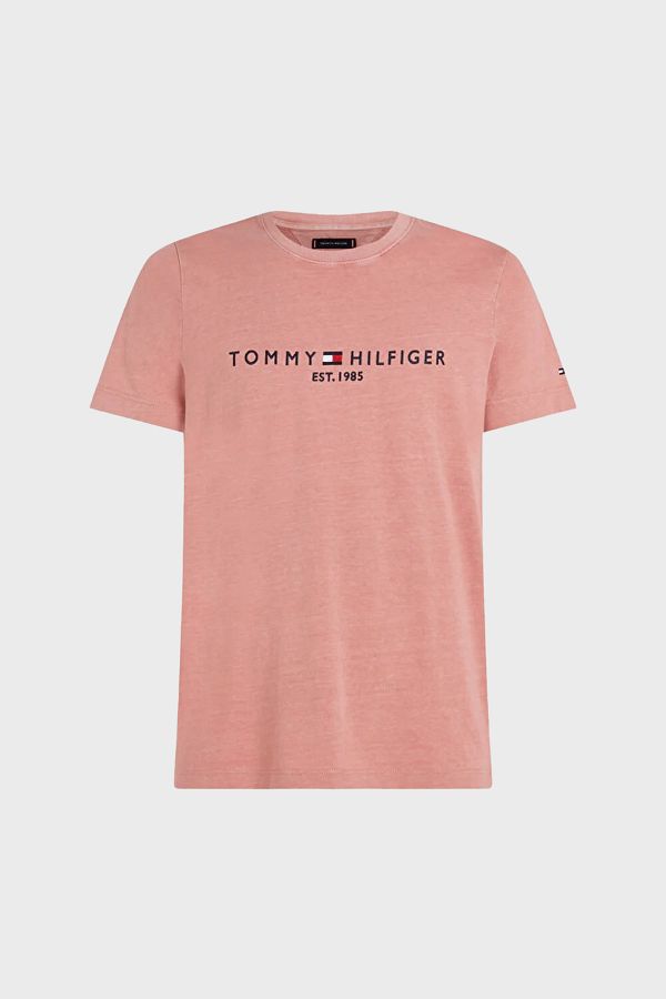 Mens pink tommy hilfiger t shirt cheap