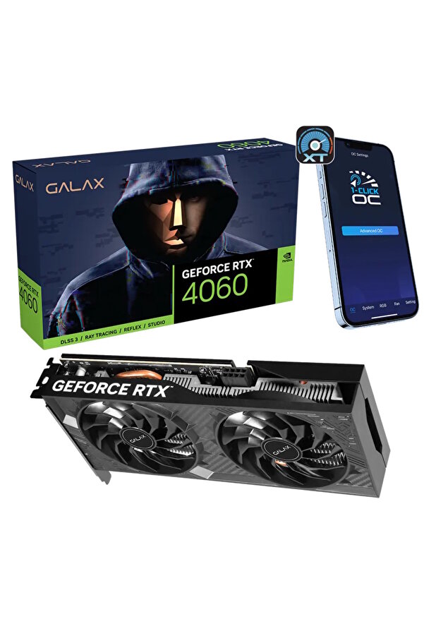 GALAX GeForce RTX 4060 - 1-Click OC 2X V2 8GB GDDR6 128 Bit DLSS 3 