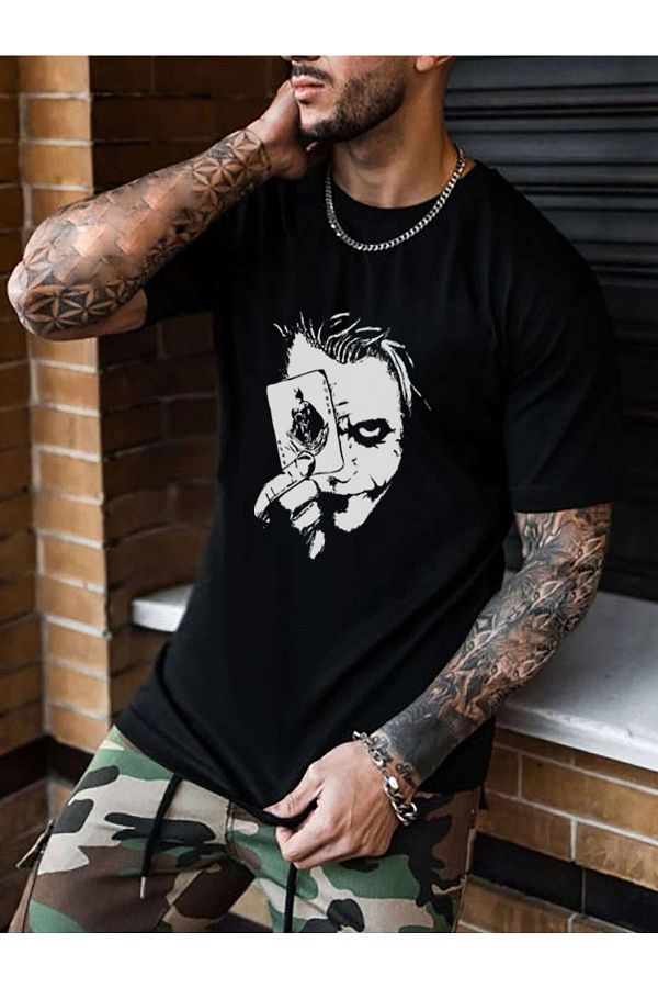 Jemo-Heath Ledger Joker Patterned Unisex T-Shirt 1
