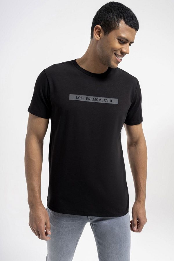 Loft T Shirt Black Slim fit Trendyol