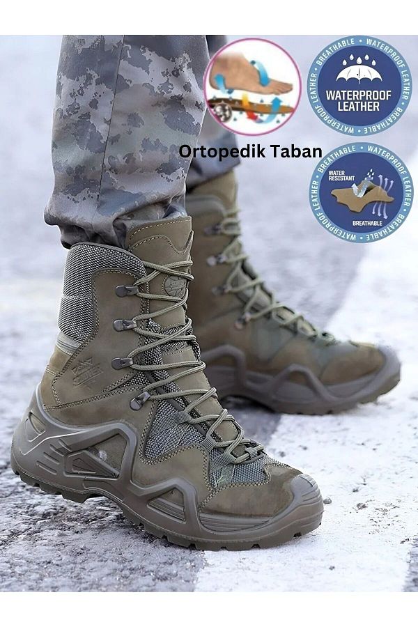 Scooter Leather Snow Boots Water and Cold Airtight BREATHABLE Trendyol