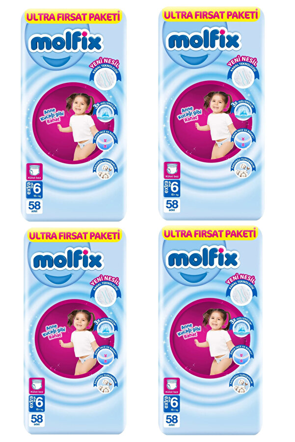 Molfix Pants Külot Bebek Bezi 6 Numara 232'li