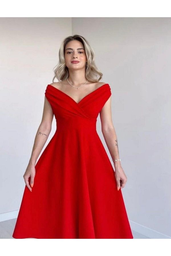 Aqua Off Shoulder Dress