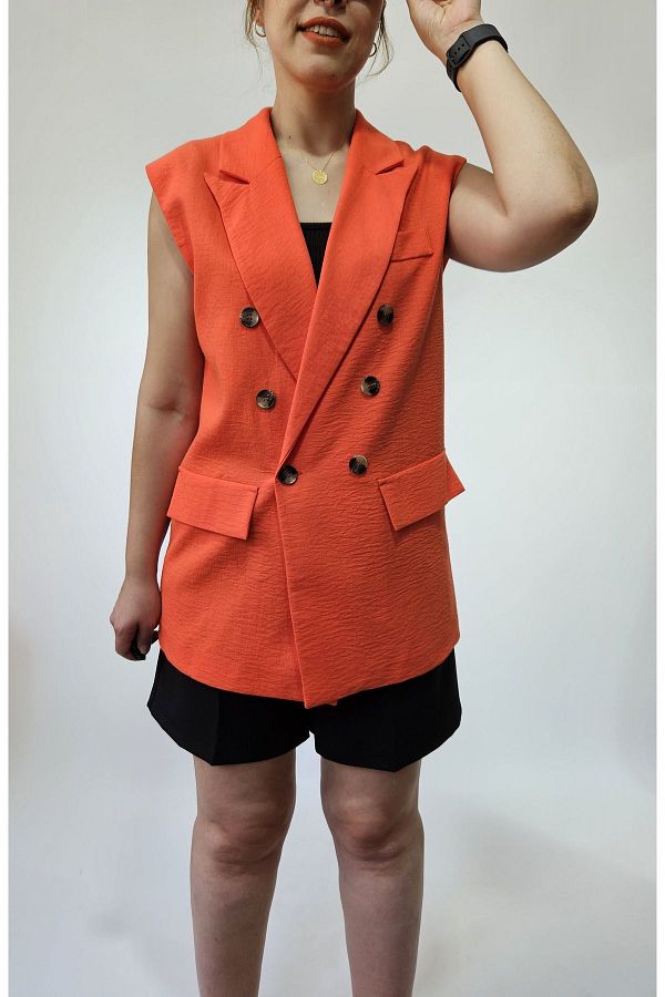 MADAME MELEK Oversize Women s Sleeveless Blazer Jacket Women s Vest Trendyol