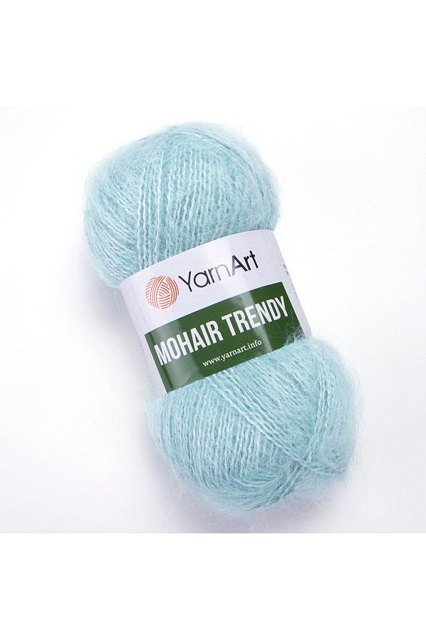 Yarnart-Mohaır Trendy - Ață de tricotat manual Albastru deschis-107 1