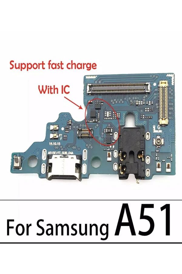 Samsung-A51 Charging Socket with Microphone Pipe Antenna Socket 1