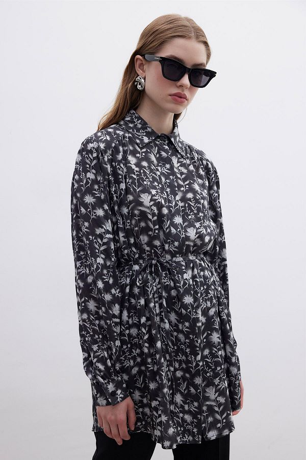 Manuka-Retro Viscose Shirt - Flower Style 1