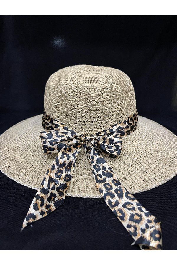 AYS-Straw Hat - Leopard Pattern 1