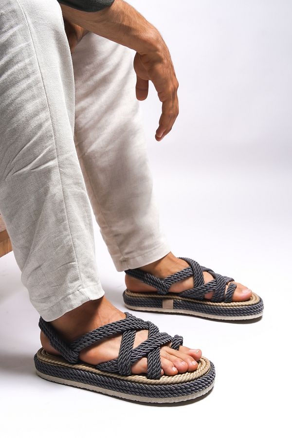 Riccon-Heilrith Herren Sandalen0012102 - Geräuchert 1