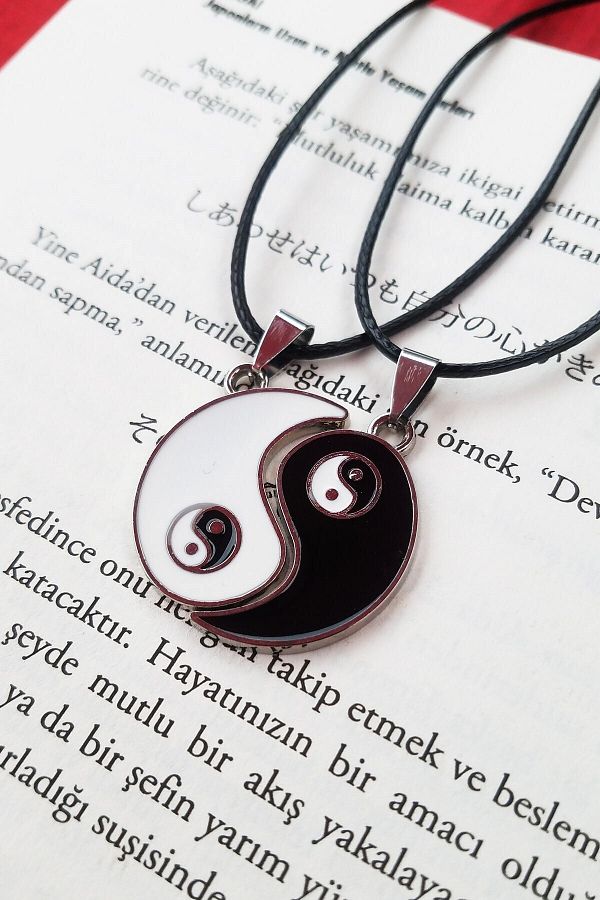Acousticworld Yin Yang Couple Necklace Accessory Stylish Gift Ornament Jewelry Trendyol
