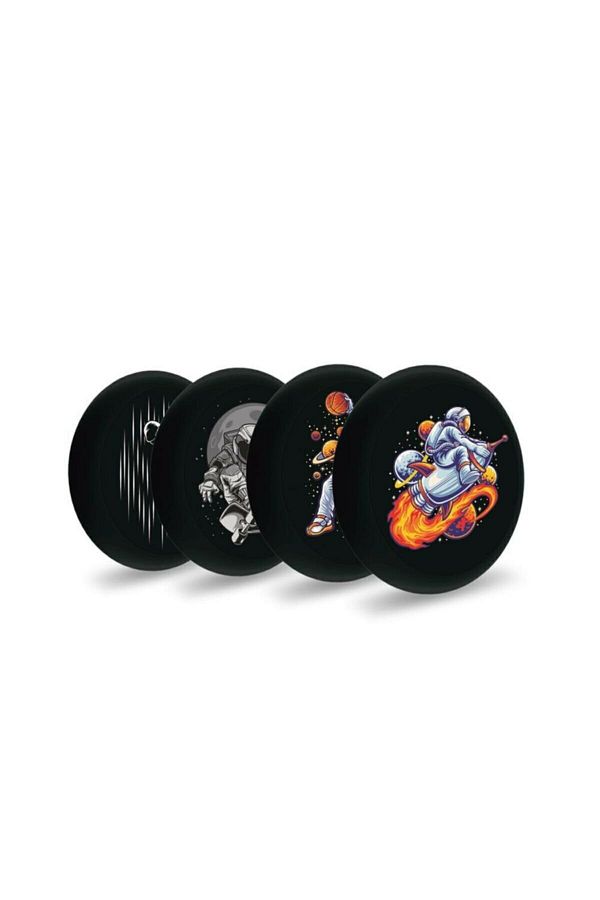Silkar-Silka Space Patterned Ellipse Shaped Eraser (art-16) Pack of 4 1
