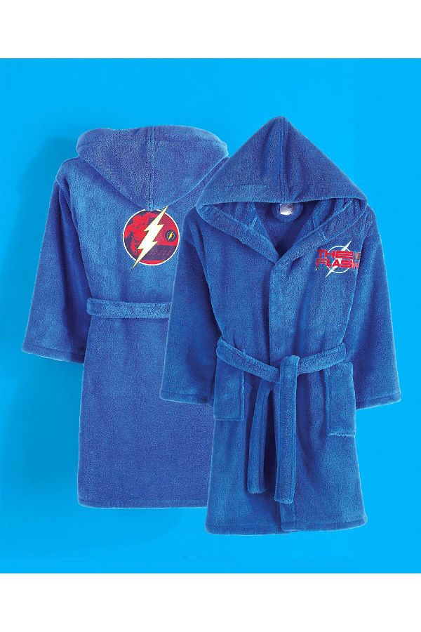 madamemuko Warner Bros Flash Welsoft Children s Bathrobe Age 11 12 Trendyol