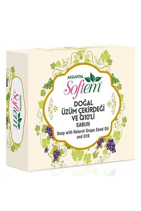 Softem-Natural Grape Seed And Q10 Q 10 Soap 130 Gr Aksu Vital 1