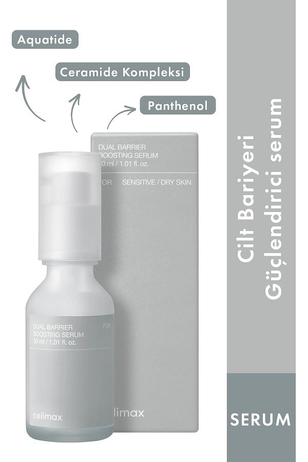 Celimax-Barrier Repair Serum with Peptide - for Sensitive and Dry Skin, Dual Barrier Skin Boosting30Ml (Vi̇onine) 1