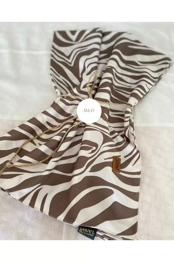 JAWEL ŞAL-Jawel Twill Zebra Shawl 1