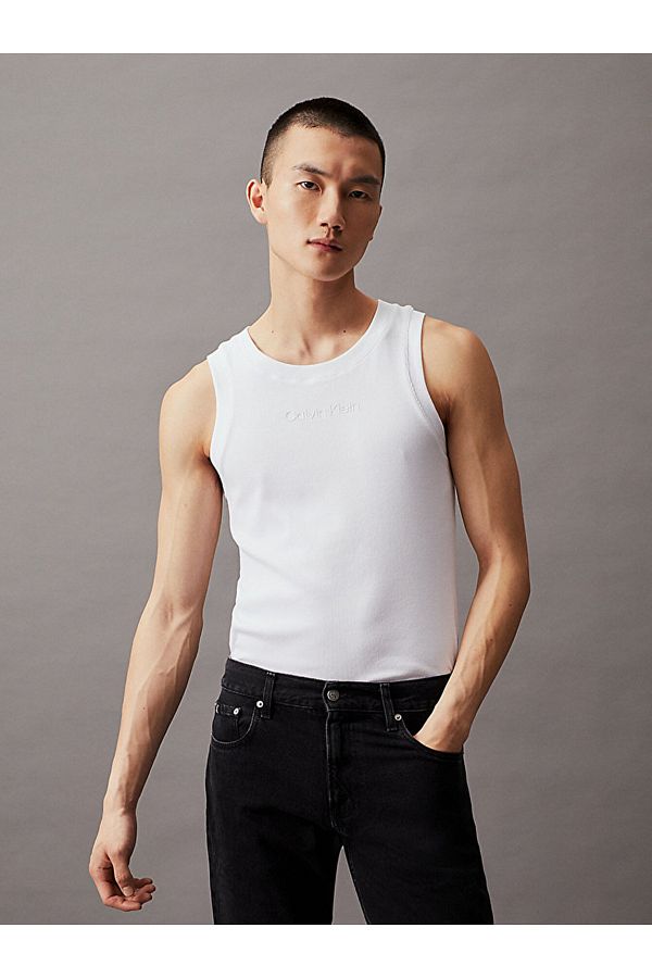 Calvin klein ribbed tank top store