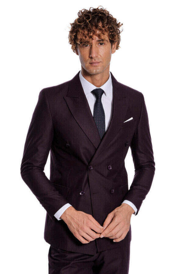 JOHN Purple DoublePocket Blazer（JACK & JONES Men Colourblocked  