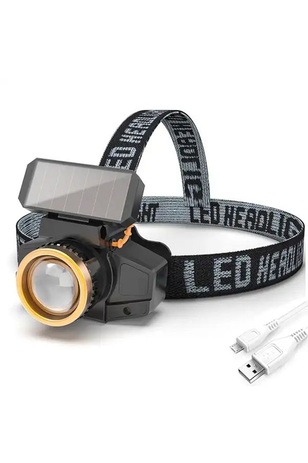ASORT-Motion Sensor Solar Charging XPE USB Waterproof LED Head Front Torch Flashlight Working Headlamp ... 1