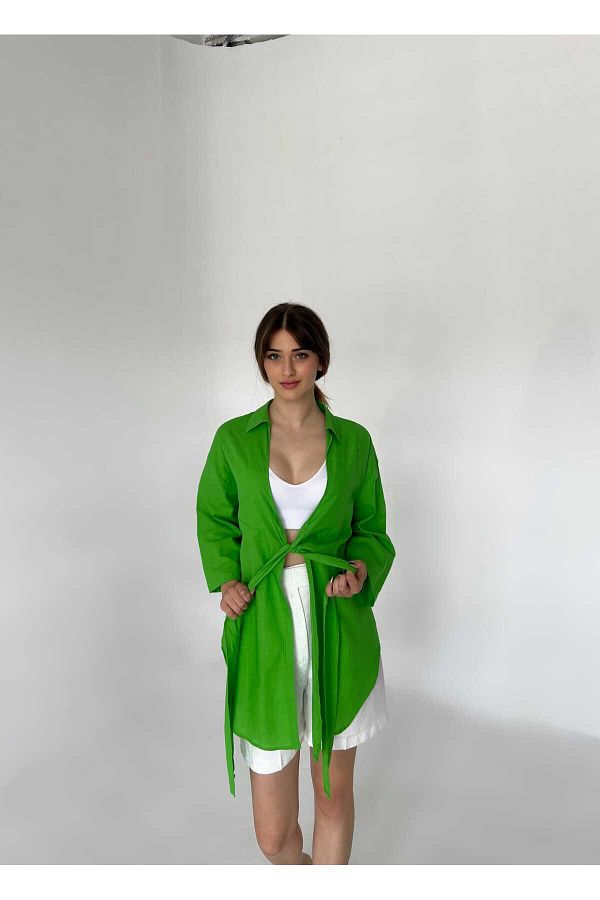 Linen kimono shirt top