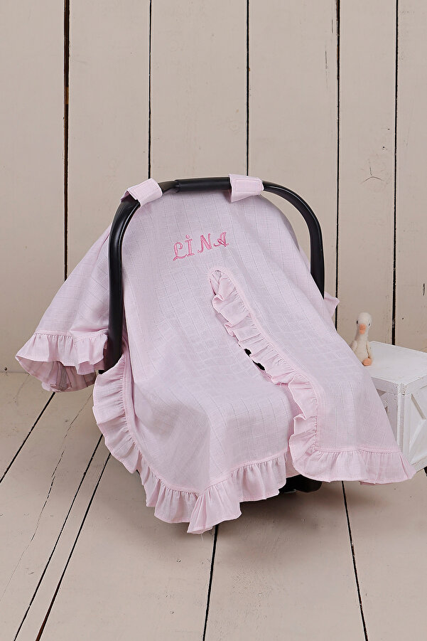 JUNİPERUS Kişiye Özel Müslin Fırfırlı Puset Örtüsü İstediğiniz İsimi Yazıyoruz