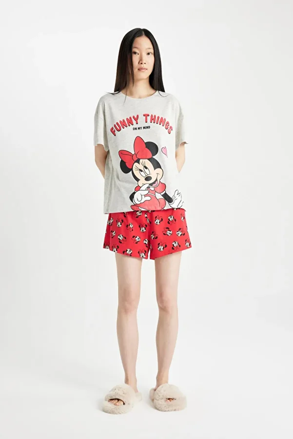 DeFacto-Disney Mickey & Minnie 2-Piece Short Sleeve Set - Regular Fit D0919AXNS 1