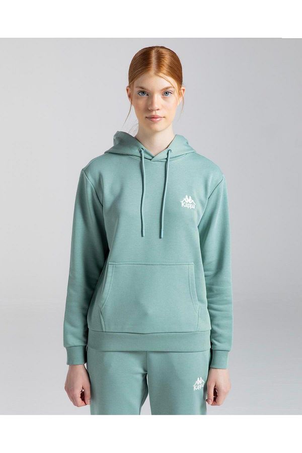 Kappa Authentic Rua Women s Green Regular Fit Hoodie Trendyol