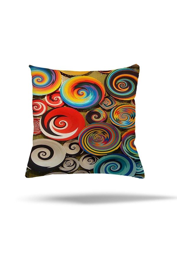 on the clouds-Ethnic Leaf Patterned Feather Hidden Zippered Pillowcase - Throw Pillow Case 1