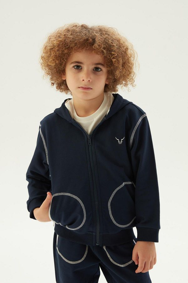 Navy blue tracksuit top online
