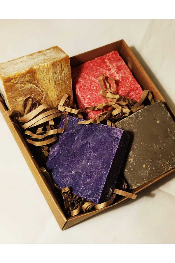 SOO SOAP-طقم صابون طبيعي 4 قطع 1