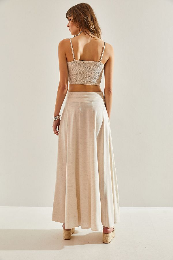 Flared skirt and crop top set shop
